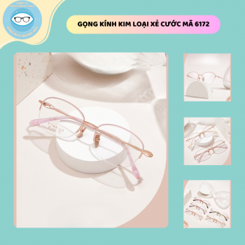 Gọng kính kim loại mã 6172